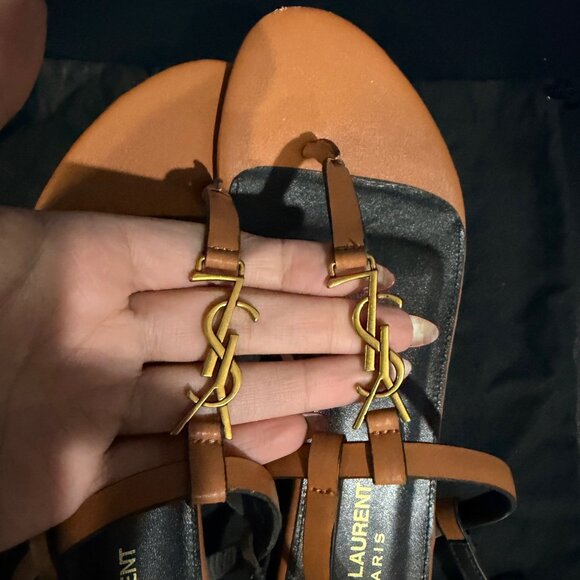 YSL Camel Sandals 8 - Picture 4 of 7